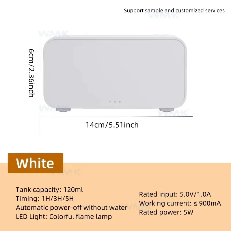 Air Aroma Humidifier Diffuser Essential Oils Humidifiers Mini Flame Automatic Fragrance Diffuser Home Humidifier with LED Light