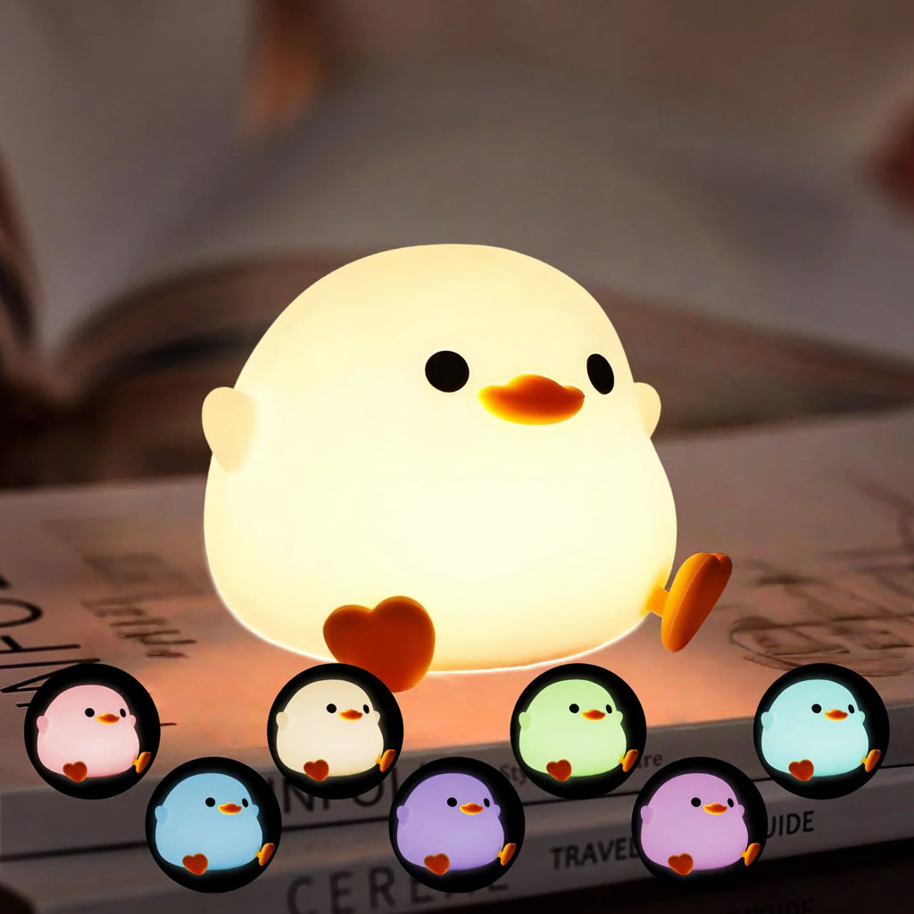 Rechargeable Night Light LED Cartoon Animal Silicone Lamp for Kids Touch Sensor Timer USB Children'S Room Dec
