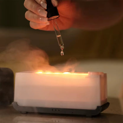 Air Aroma Humidifier Diffuser Essential Oils Humidifiers Mini Flame Automatic Fragrance Diffuser Home Humidifier with LED Light